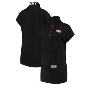 San Francisco 49ers DKNY Sport Black Quarter-Zip Sneaker Dress